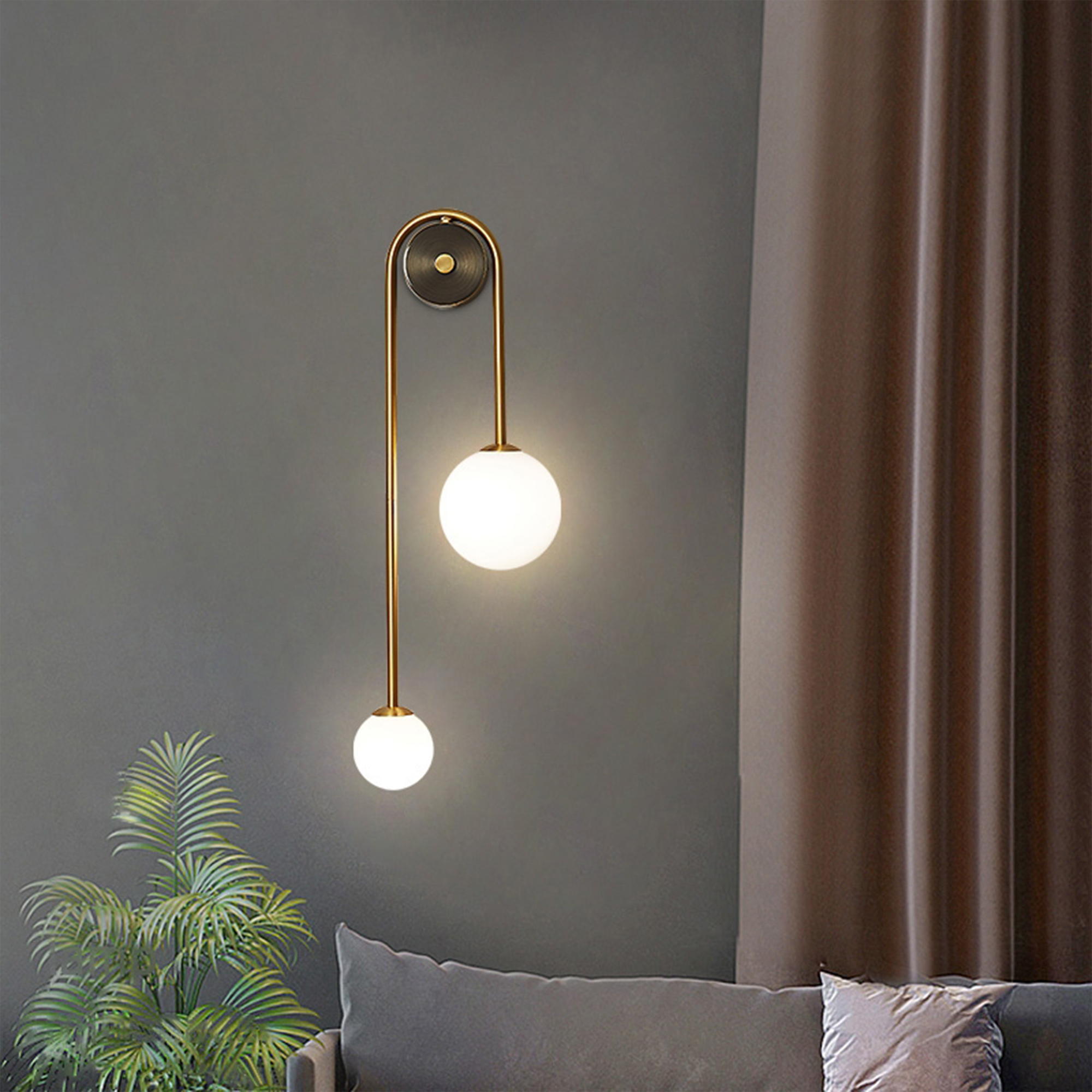 ARIA  2  Pearl ball Wall  light 